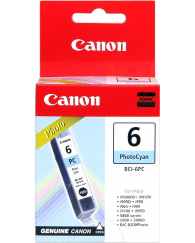 Cartuccia Originale Canon Photo ciano 4709A002 BCI-6PC Pixma Ip6000 Cartuccia Originale Canon Photo ciano 4709A002 BCI-6PC Pixma Ip6000