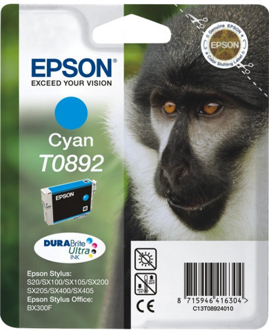 Cartuccia inchiostro originale Epson T0892 ciano nuovo Cartuccia inchiostro originale Epson T0892 ciano nuovo