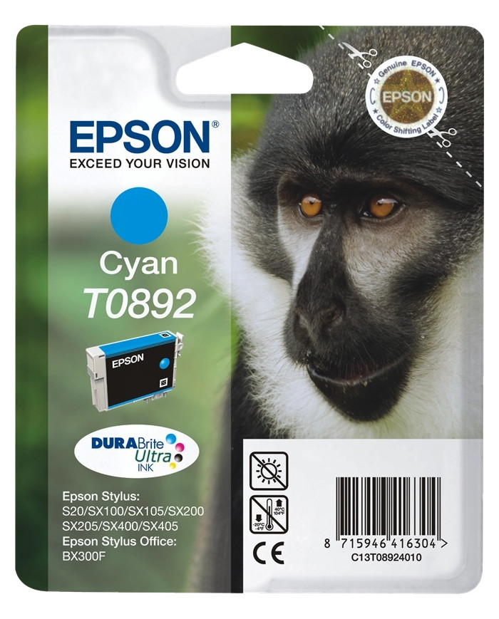 Cartuccia inchiostro originale Epson T0892 ciano nuovo
