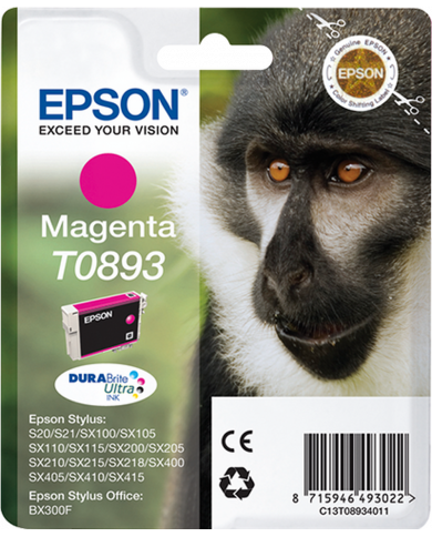 Cartuccia inchiostro originale Epson T0893 magenta nuovo Cartuccia inchiostro originale Epson T0893 magenta nuovo