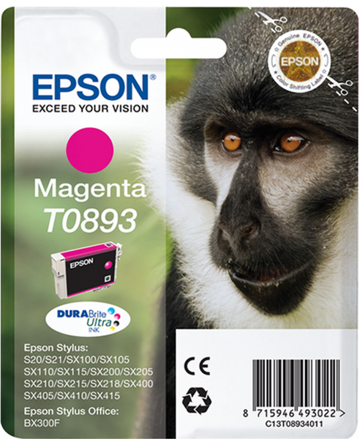 Cartuccia inchiostro originale Epson T0893 magenta nuovo