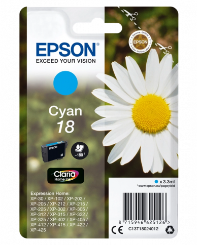 Cartuccia inchiostro originale Epson 18 ciano nuovo Cartuccia inchiostro originale Epson 18 ciano nuovo