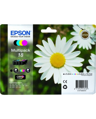 Cartuccia inchiostro originale multipack Epson 18 C13T18064010 nuovo Cartuccia inchiostro originale multipack Epson 18 C13T18064010 nuovo