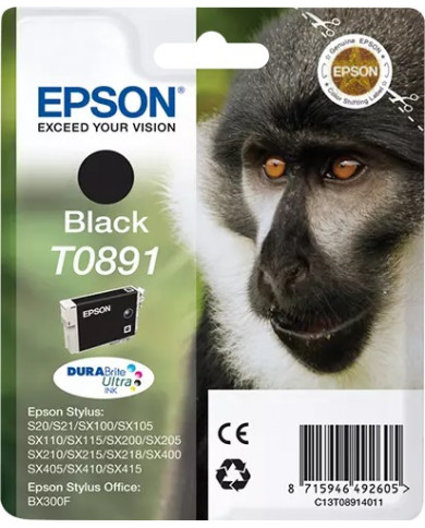 Cartuccia inchiostro originale Epson nero T0891 nuovo Cartuccia inchiostro originale Epson nero T0891 nuovo