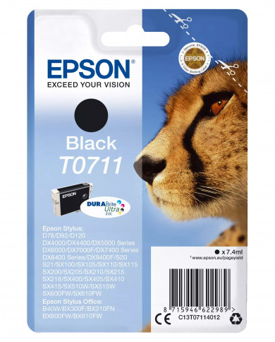 Cartuccia inchiostro originale Epson nero T0711 nuovo