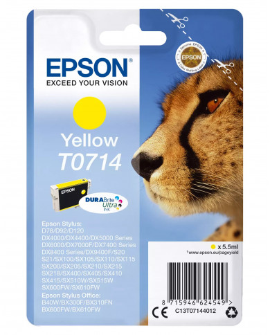 Cartuccia inchiostro originale Epson giallo T0714 nuovo