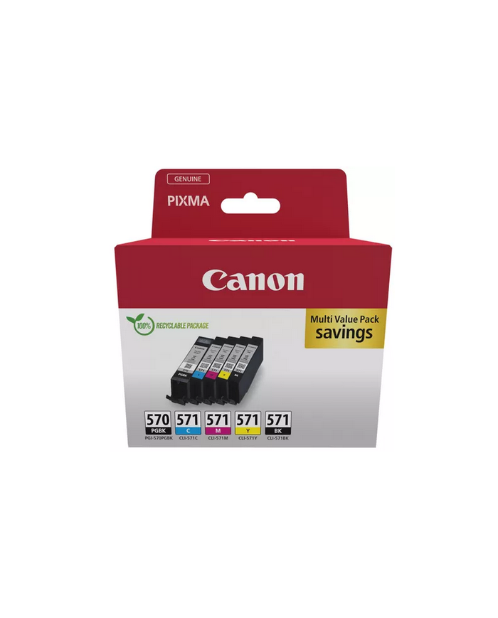 Multipack Cartuccia Originale Canon B53055504A 571 PIXMA nuovo Multipack Cartuccia Originale Canon B53055504A 571 PIXMA nuovo