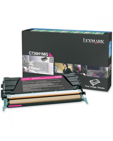 Cartuccia toner originale Lexmark C736H1MG magenta C736DN C736DTN C736N X736de X738de X738dte Cartuccia toner originale Lexmark C736H1MG magenta C736DN C736DTN C736N X736de X738de X738dte