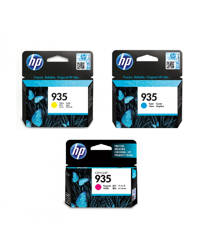 Kit cartucce Originale HP 935 ciano giallo magenta officejet nuovo Kit cartucce Originale HP 935 ciano giallo magenta officejet nuovo
