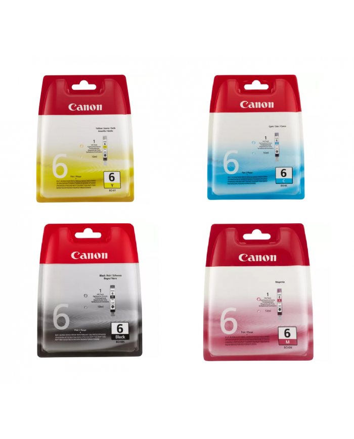 Kit Cartuccia Originale Canon BCI6BK BCI6C BCI6M BCI6Y nuovo