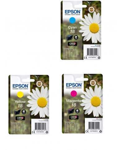 Kit Cartucce originale epson T1802 T1803 T1804 ciano magenta giallo XP30 XP322 XP405 Kit Cartucce originale epson T1802 T1803 T1804 ciano magenta giallo XP30 XP322 XP405