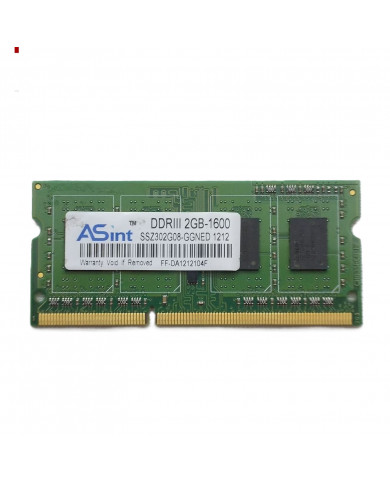 ASint Memoria RAM Memory 2GB-DDR3-12800S Sodimm SSZ302G08-GGNED