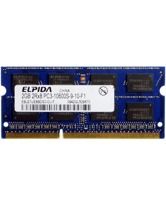 Elpida EBJ21UE8BDS0-DJ-F RAM per portatile 2 GB PC3-10600S-9-10-F1 Elpida EBJ21UE8BDS0-DJ-F RAM per portatile 2 GB PC3-10600S-9-10-F1