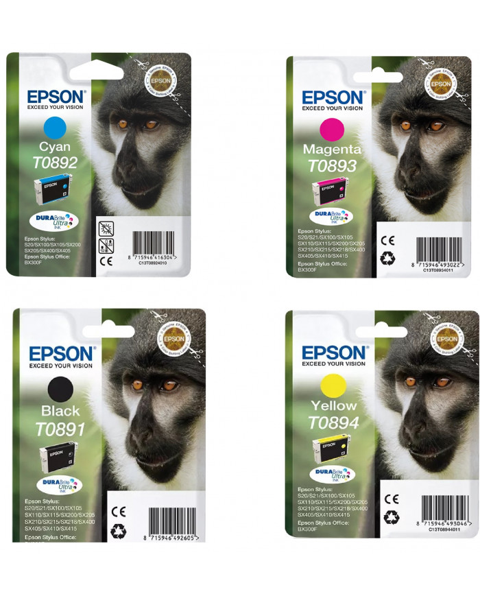 Kit Cartucce inchiostro originale Epson magenta ciano nero giallo T0894-3-2-1