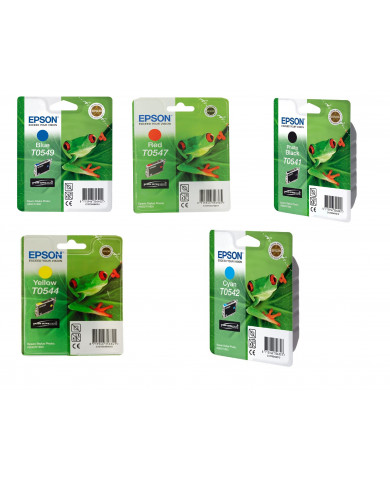 Kit Cartucce inchiostro originale Epson T0541 T0547 T0544 T0549 T0542 Kit Cartucce inchiostro originale Epson T0541 T0547 T0544 T0549 T0542