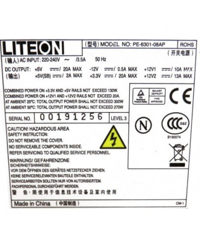 Alimentatore originale ATX Liteon PE-6301-08AP 300 watt