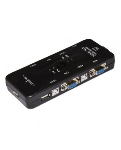 SWITCH KVM MANUALE PER 4 PC USB/VGA