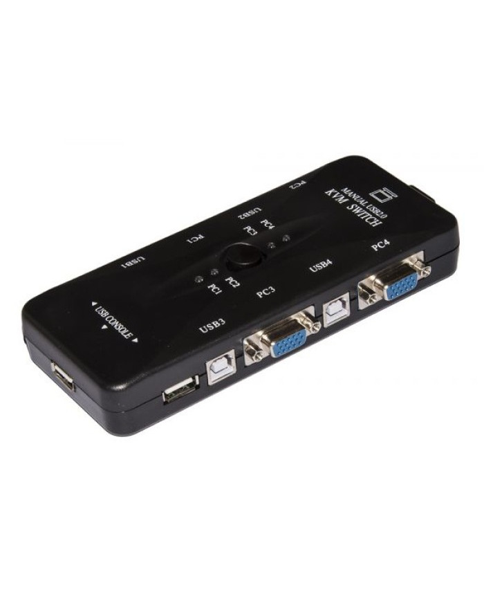 SWITCH KVM MANUALE PER 4 PC USB/VGA